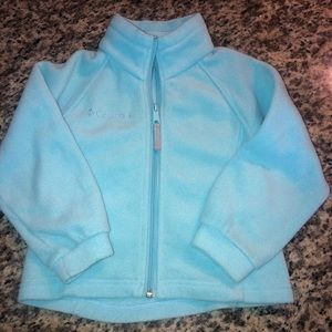 Kids blue fleece Columbia jacket.